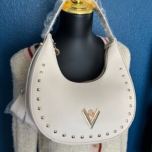NWT-VALENTINO ORLANDI Vegan Leather shoulder bag, gold hardware,coin-wallet